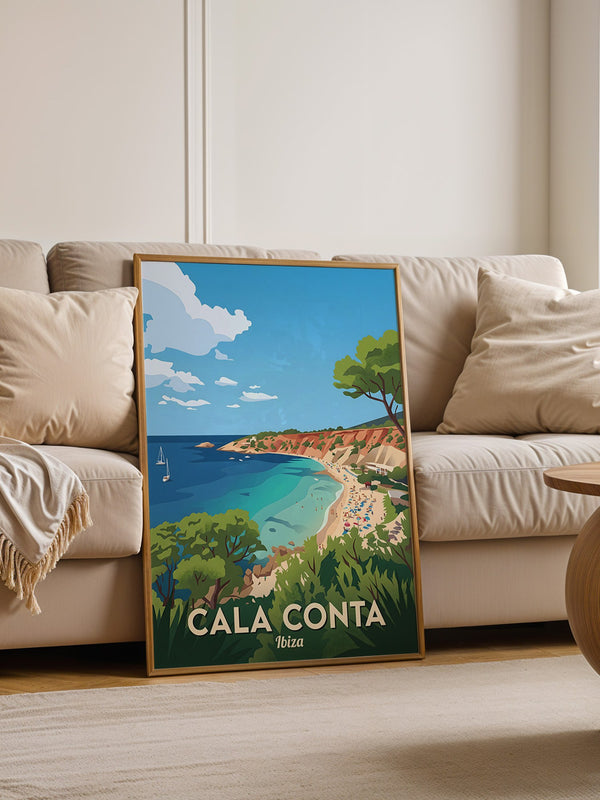 Ibiza Strand Farbenfroher Ausblick
