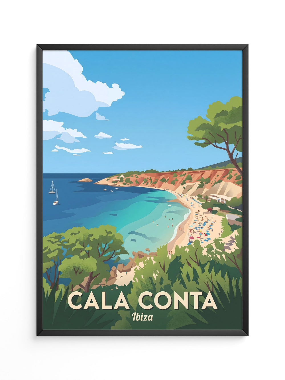 Ibiza Strand Farbenfroher Ausblick