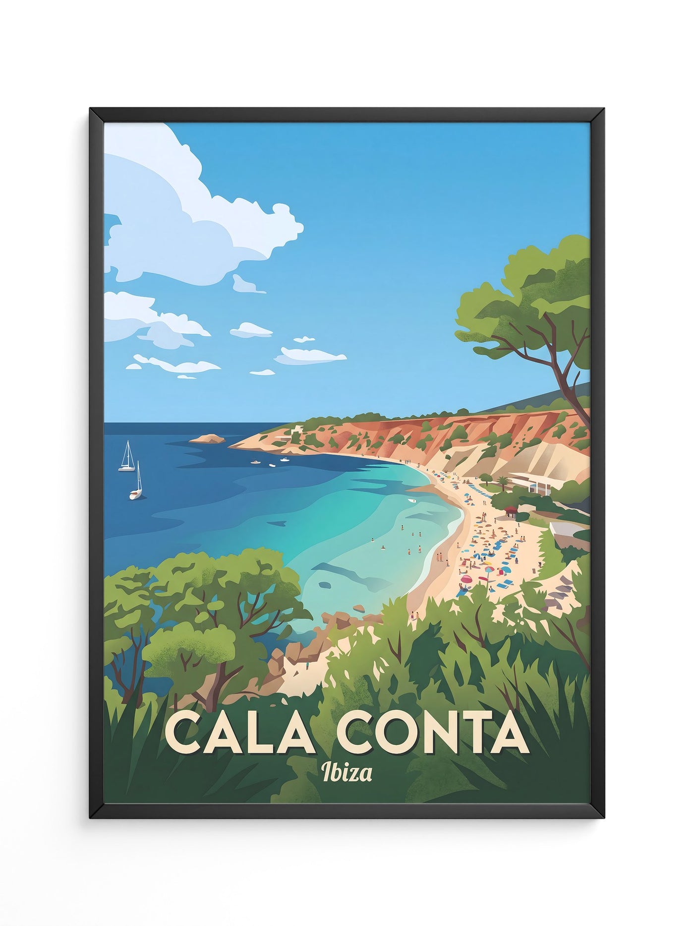 Ibiza Strand Farbenfroher Ausblick