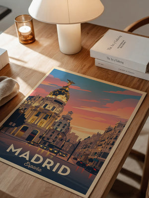 Madrid Architektur Abendstimmung