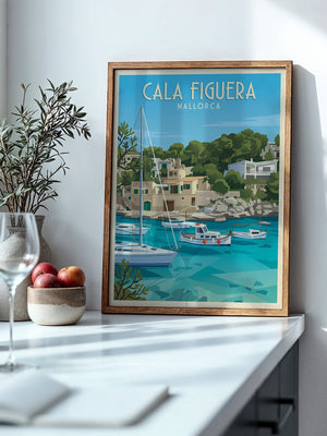 Cala Figuera Hafen Retro-Stil