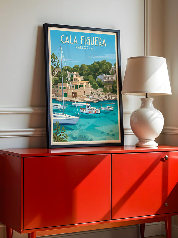 Cala Figuera Hafen Retro-Stil