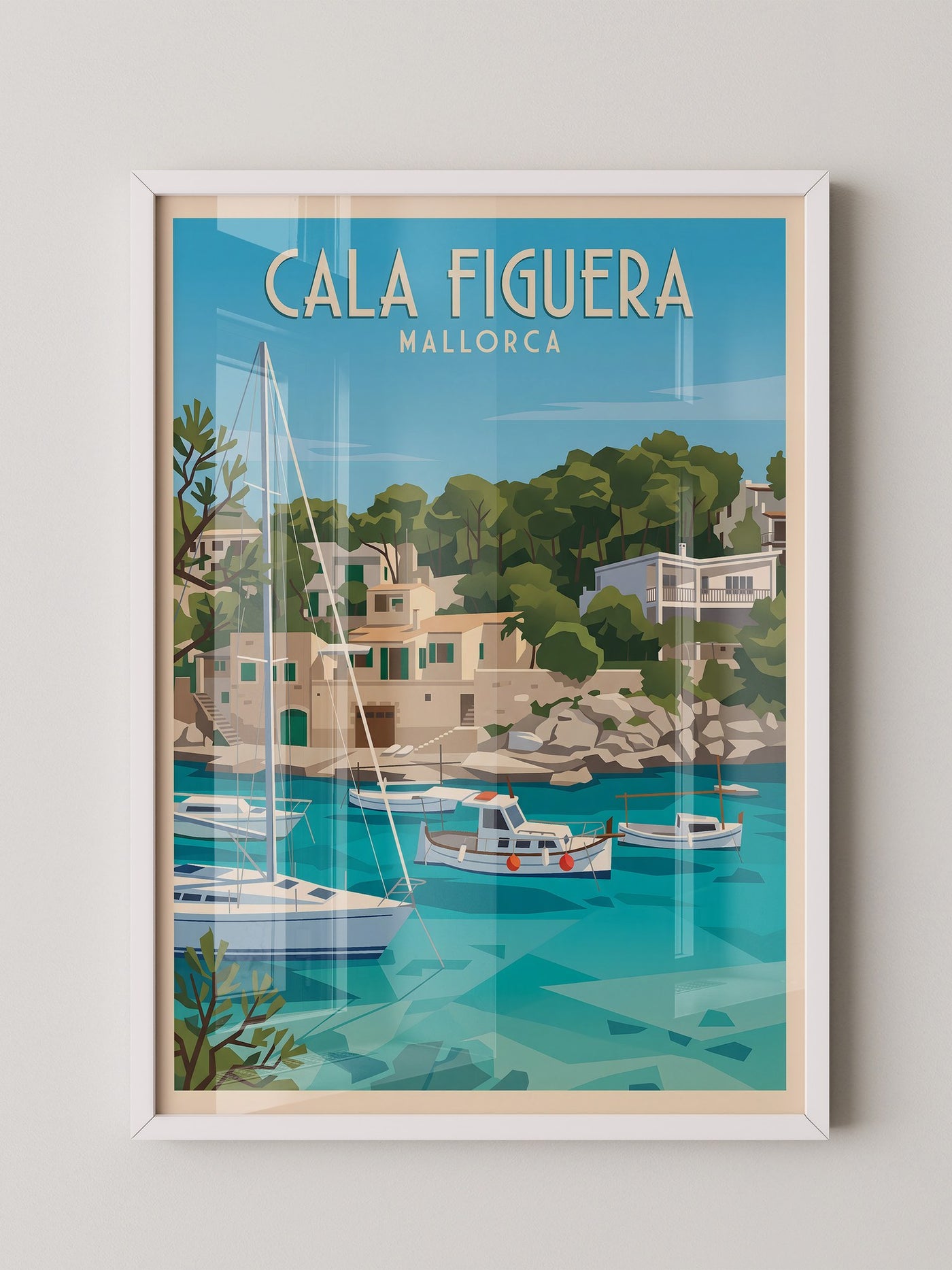 Cala Figuera Hafen Retro-Stil