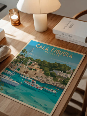 Cala Figuera Hafen Retro-Stil