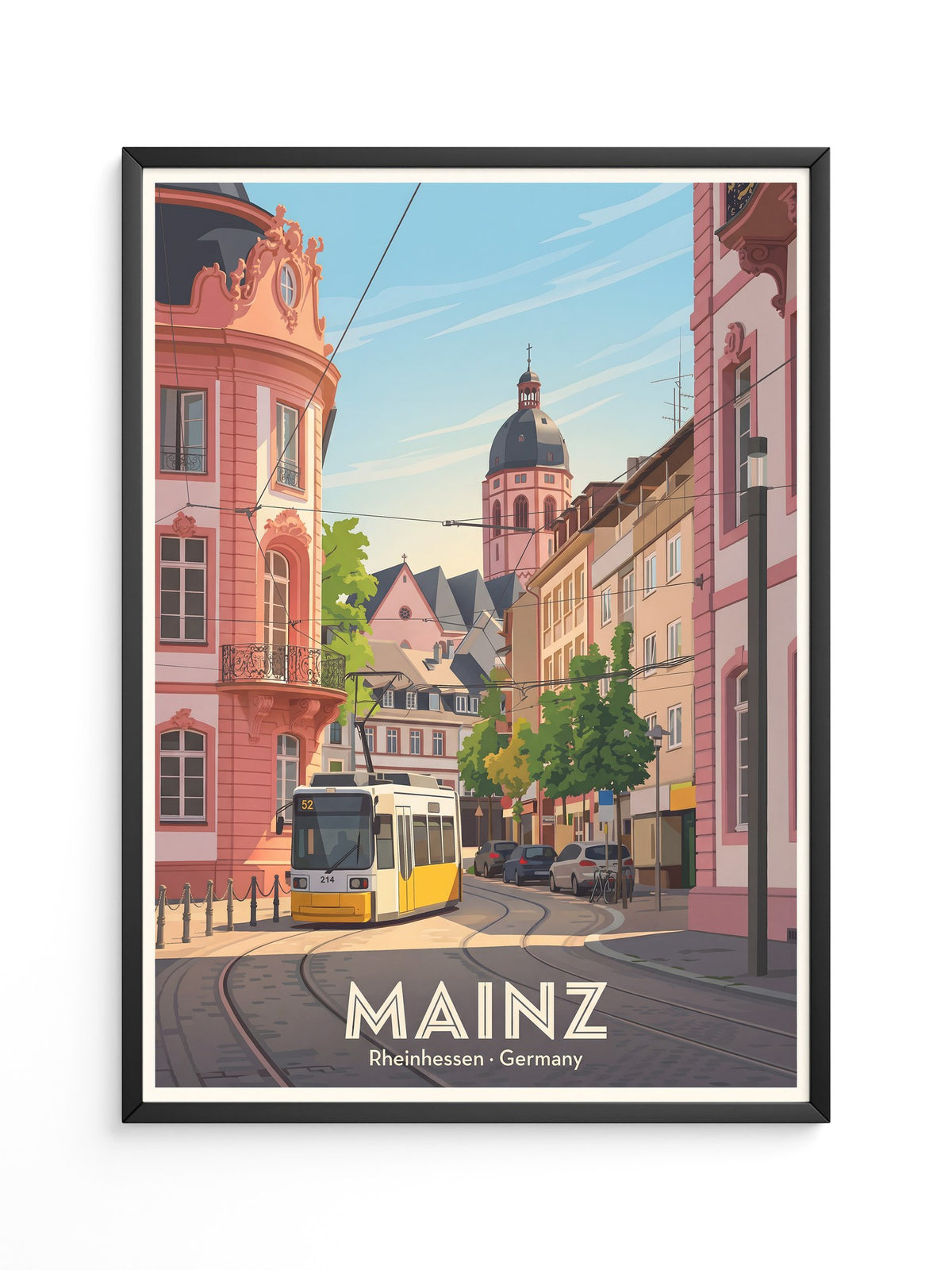 Mainz Stadtbild Pastellfarben