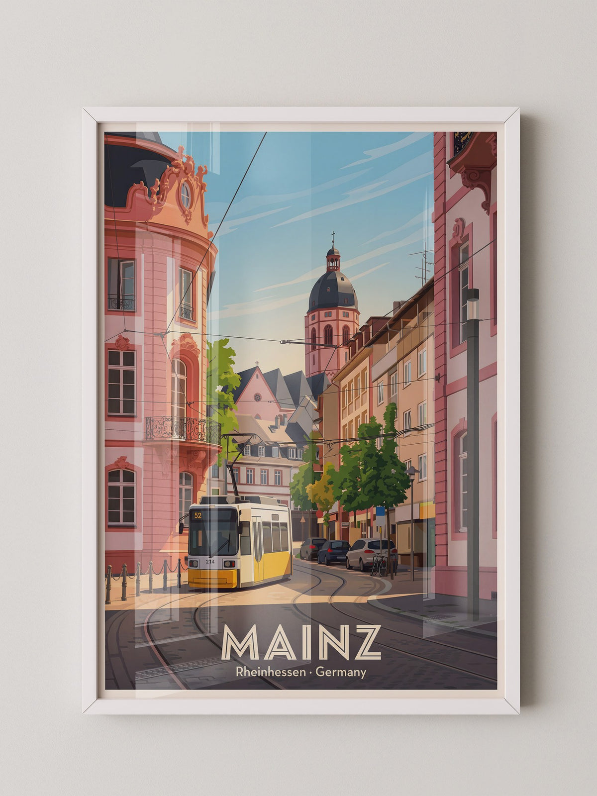 Mainz Stadtbild Pastellfarben