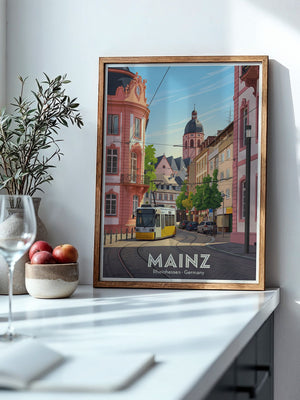 Mainz Stadtbild Pastellfarben