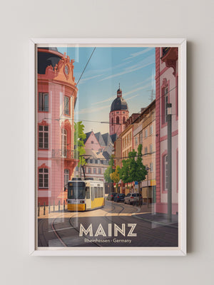 Mainz Stadtbild Pastellfarben