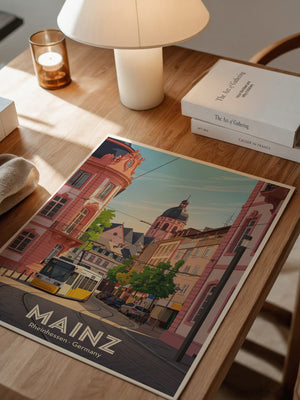 Mainz Stadtbild Pastellfarben