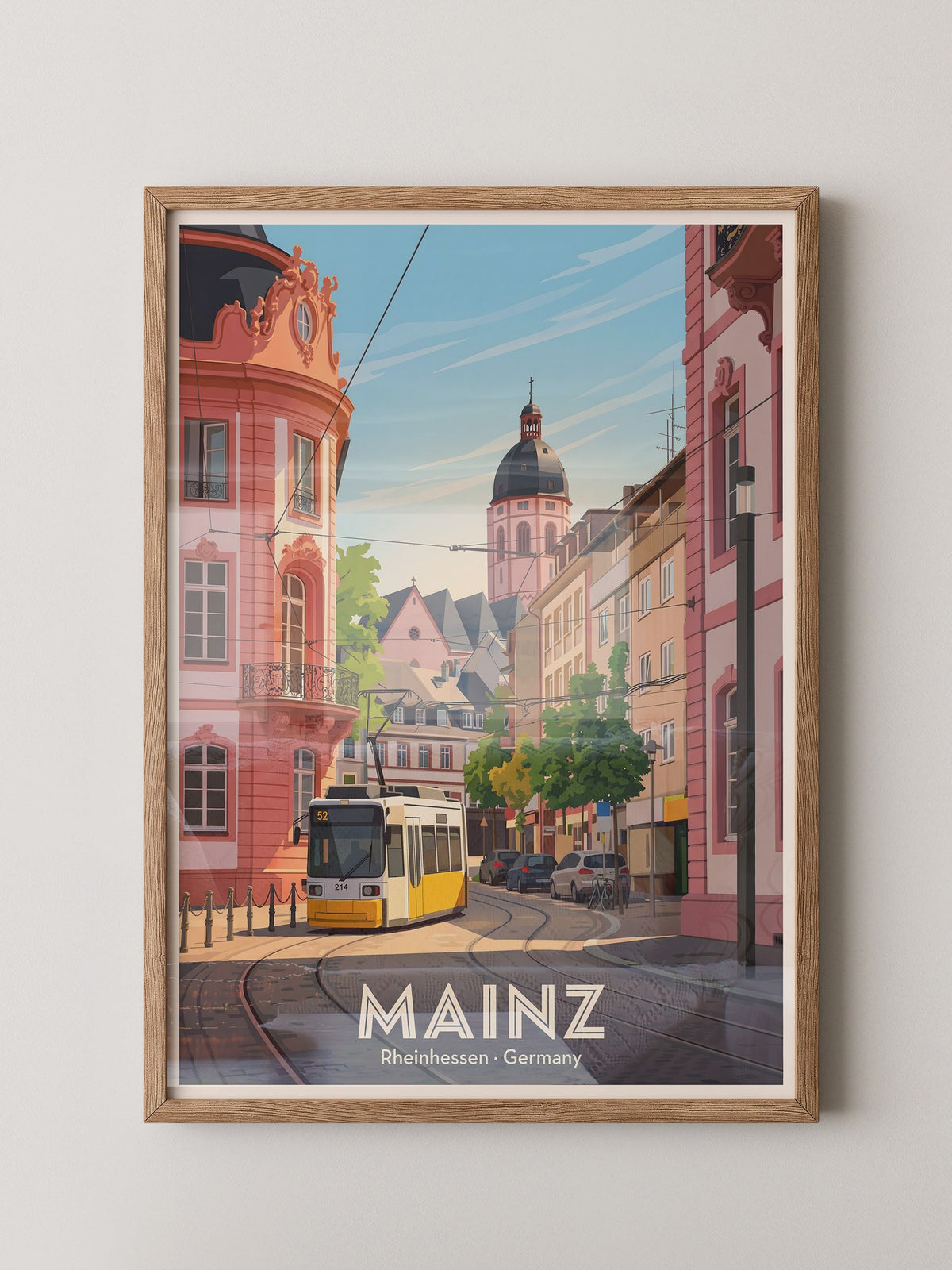 Mainz Stadtbild Pastellfarben