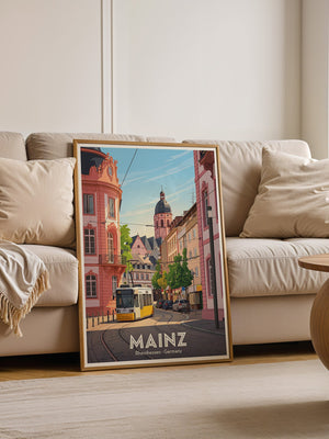 Mainz Stadtbild Pastellfarben