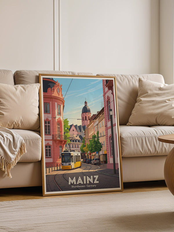 Mainz Stadtbild Pastellfarben