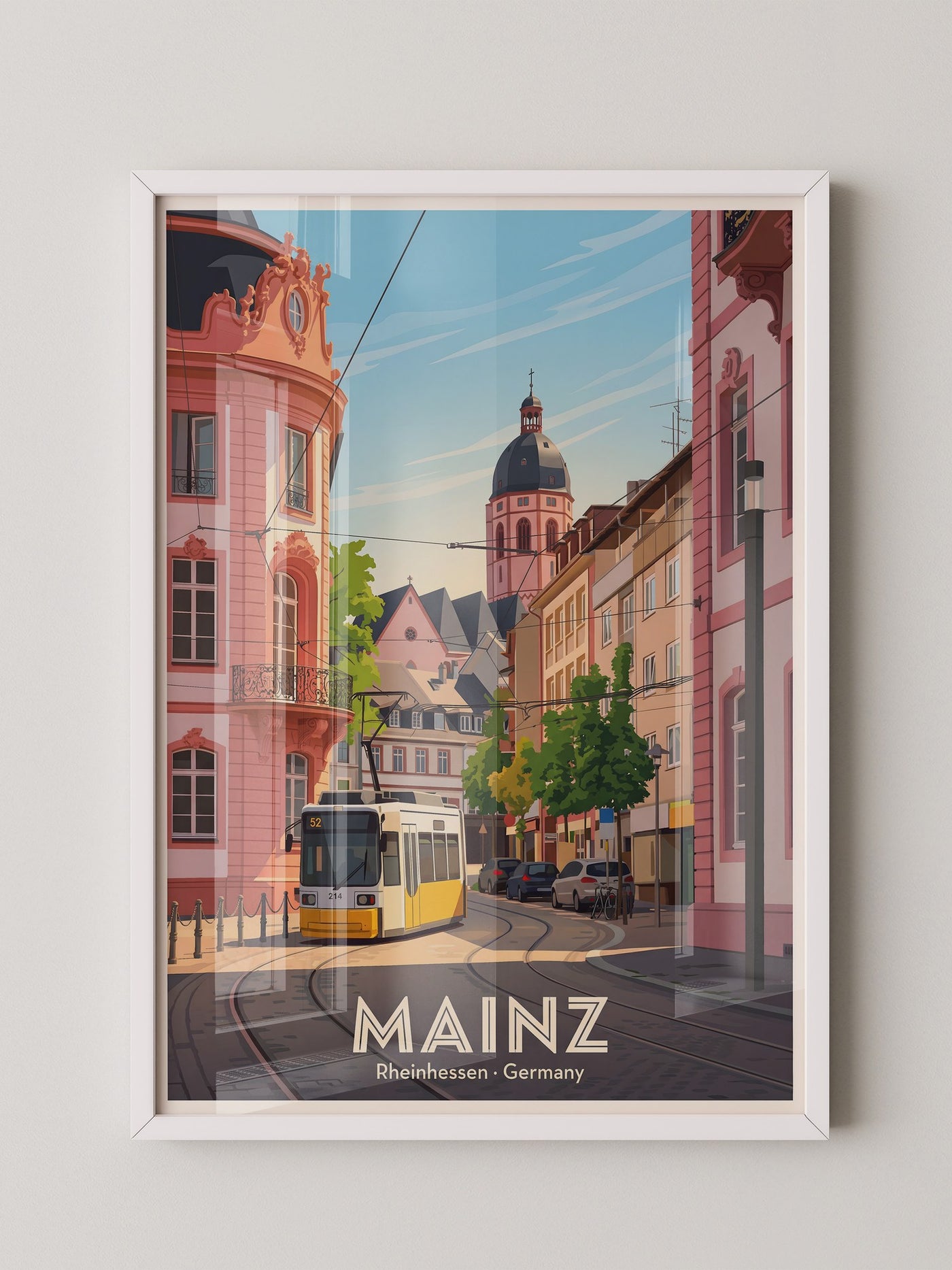 Mainz Stadtbild Pastellfarben