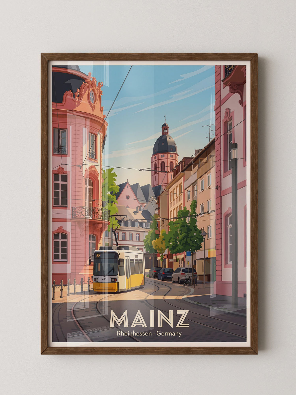 Mainz Stadtbild Pastellfarben