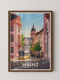 Mainz Stadtbild Pastellfarben
