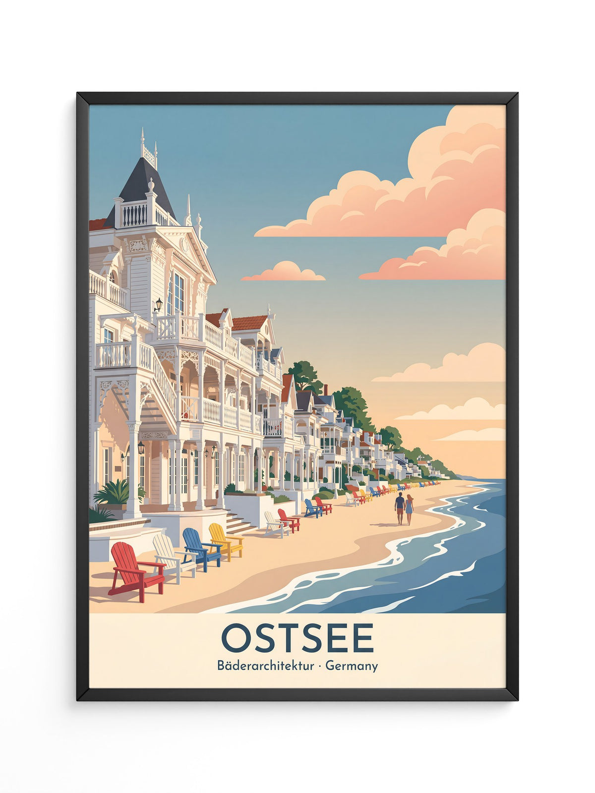 Ostsee Bäderarchitektur Sonnenuntergang