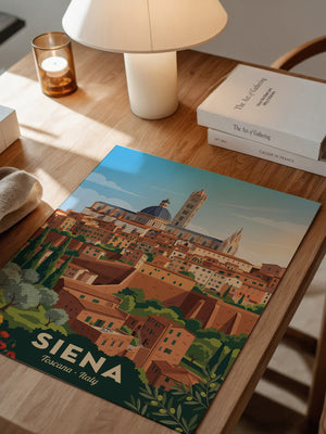 Siena Skyline Italien Vintage
