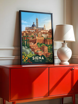 Siena Skyline Italien Vintage