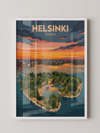 Helsinki Sonnenuntergang Illustration