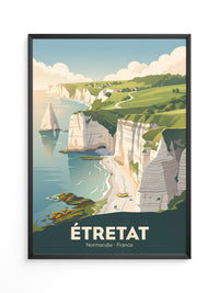 Étretat Küste Pastell Strände