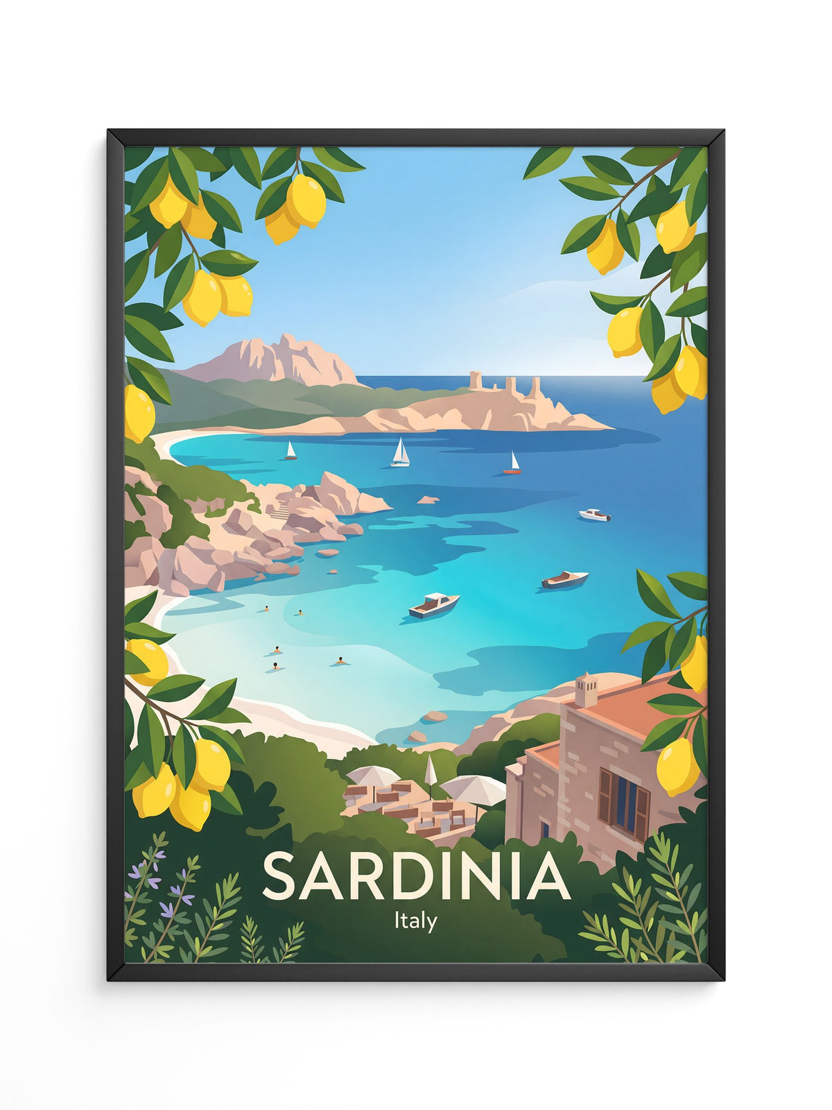 Sardinien Küste Zitronen Elegant
