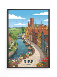Ribe Dänemark Bunte Fachwerkhäuser