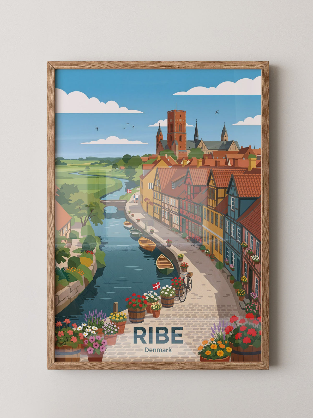 Ribe Dänemark Bunte Fachwerkhäuser