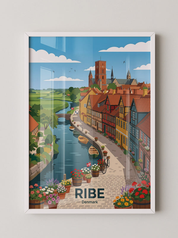 Ribe Dänemark Bunte Fachwerkhäuser