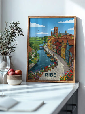 Ribe Dänemark Bunte Fachwerkhäuser