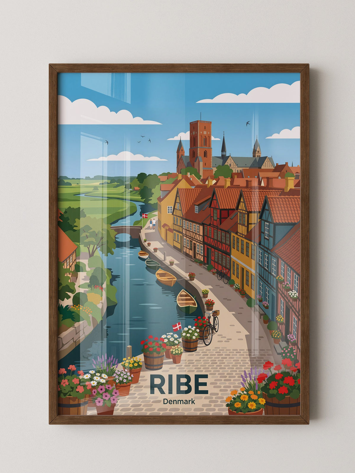 Ribe Dänemark Bunte Fachwerkhäuser