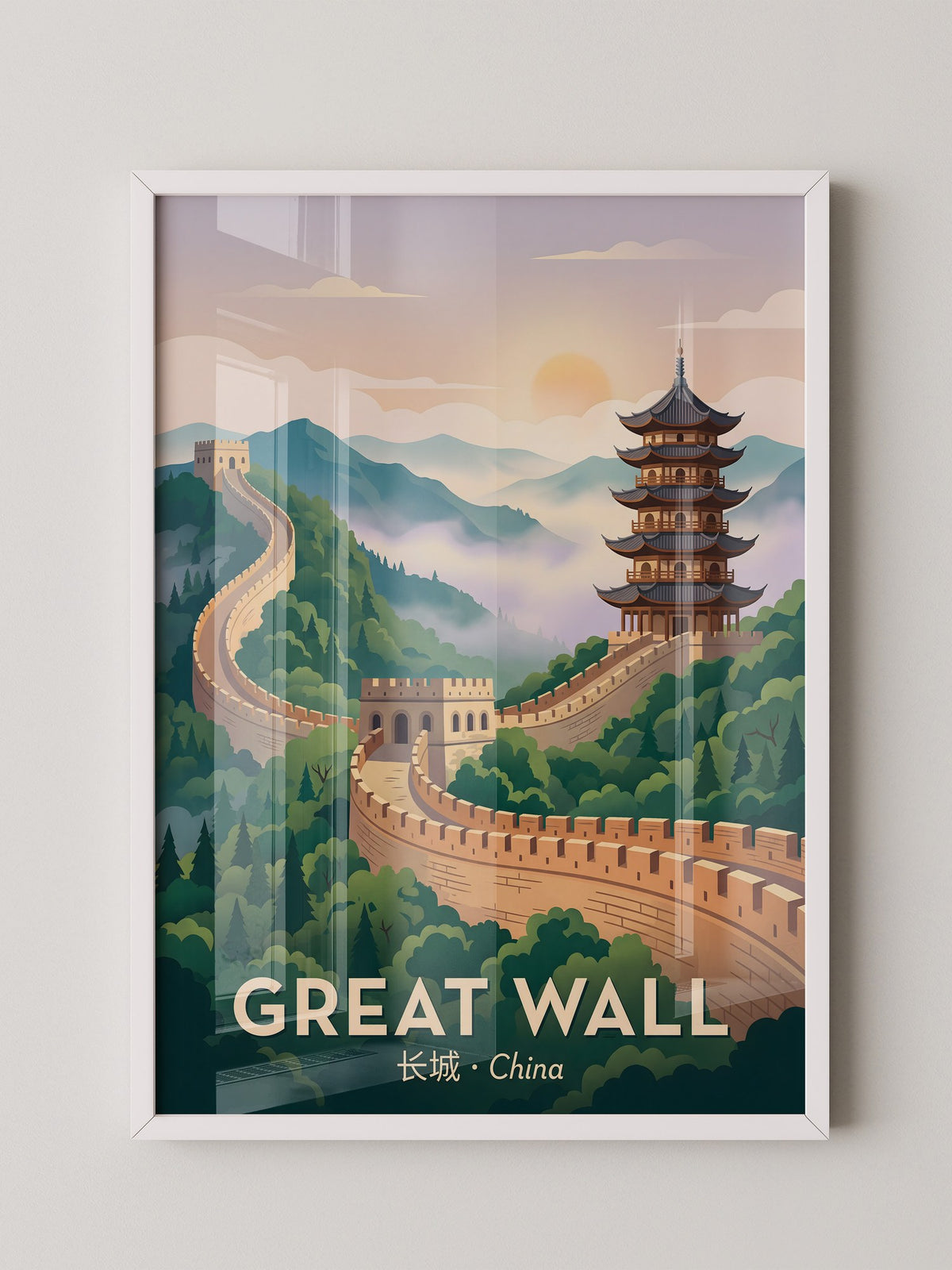 Chinesische Mauer Sonnenaufgang