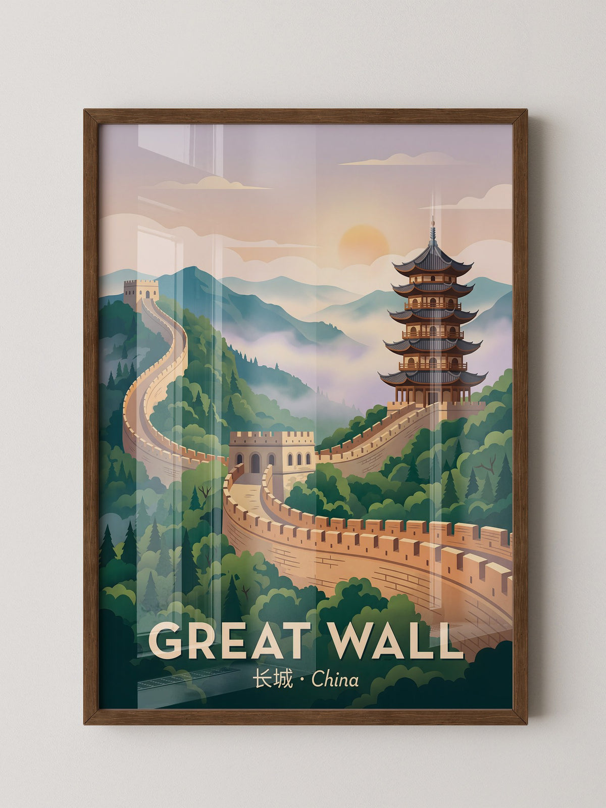 Chinesische Mauer Sonnenaufgang