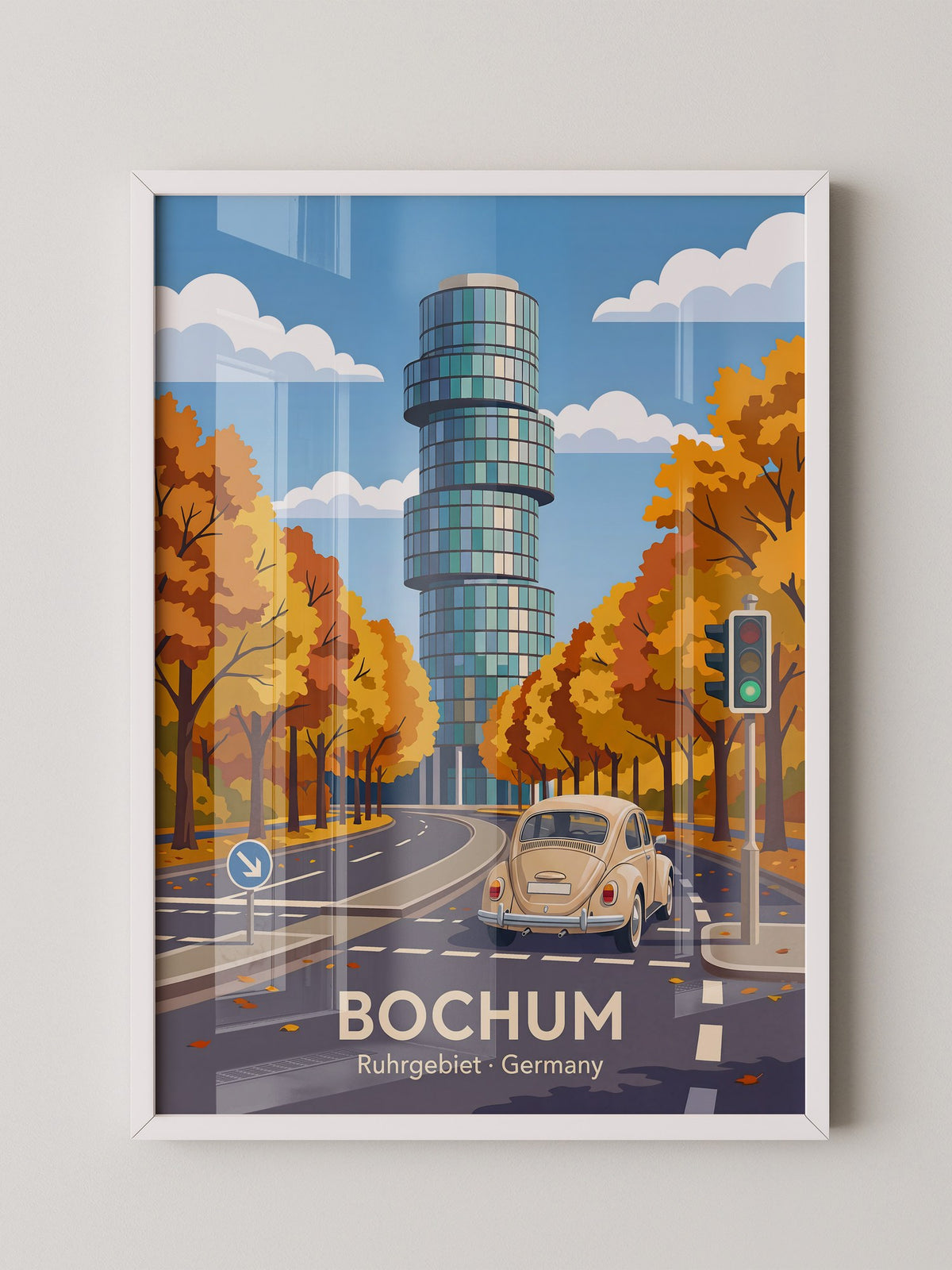 Bochum Herbst Turm Retro