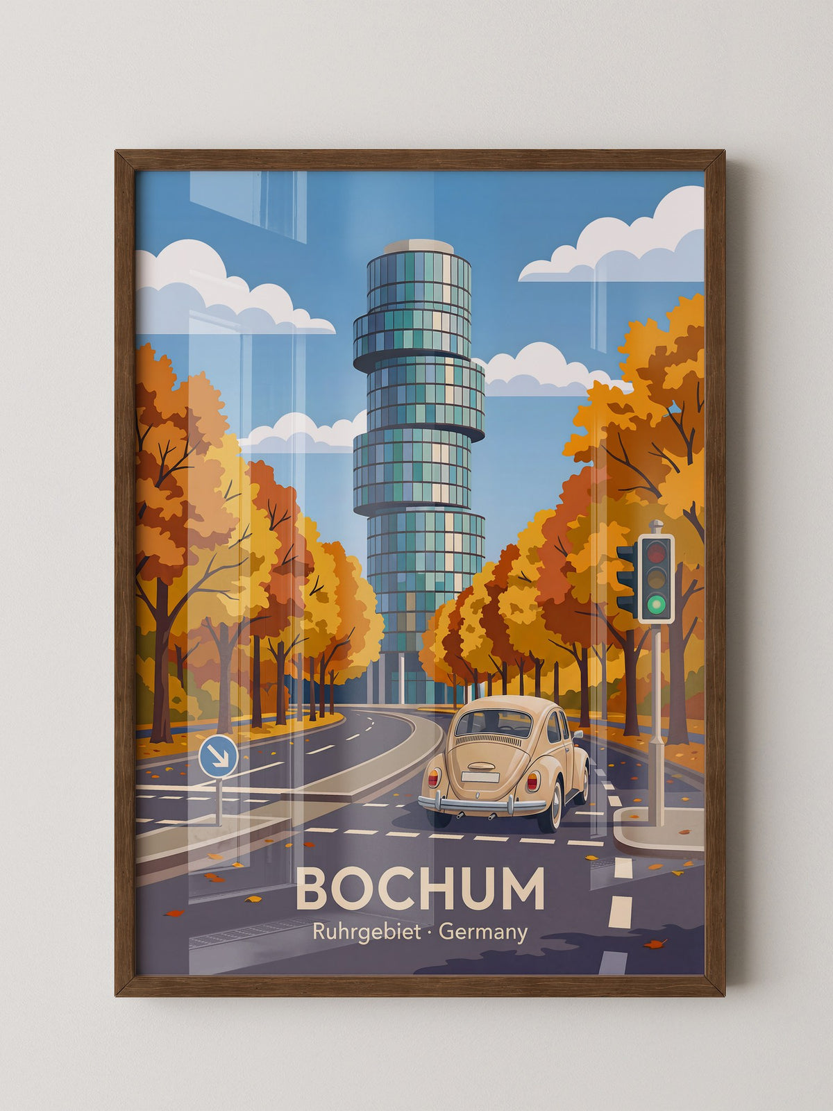 Bochum Herbst Turm Retro