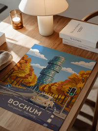 Bochum Herbst Turm Retro
