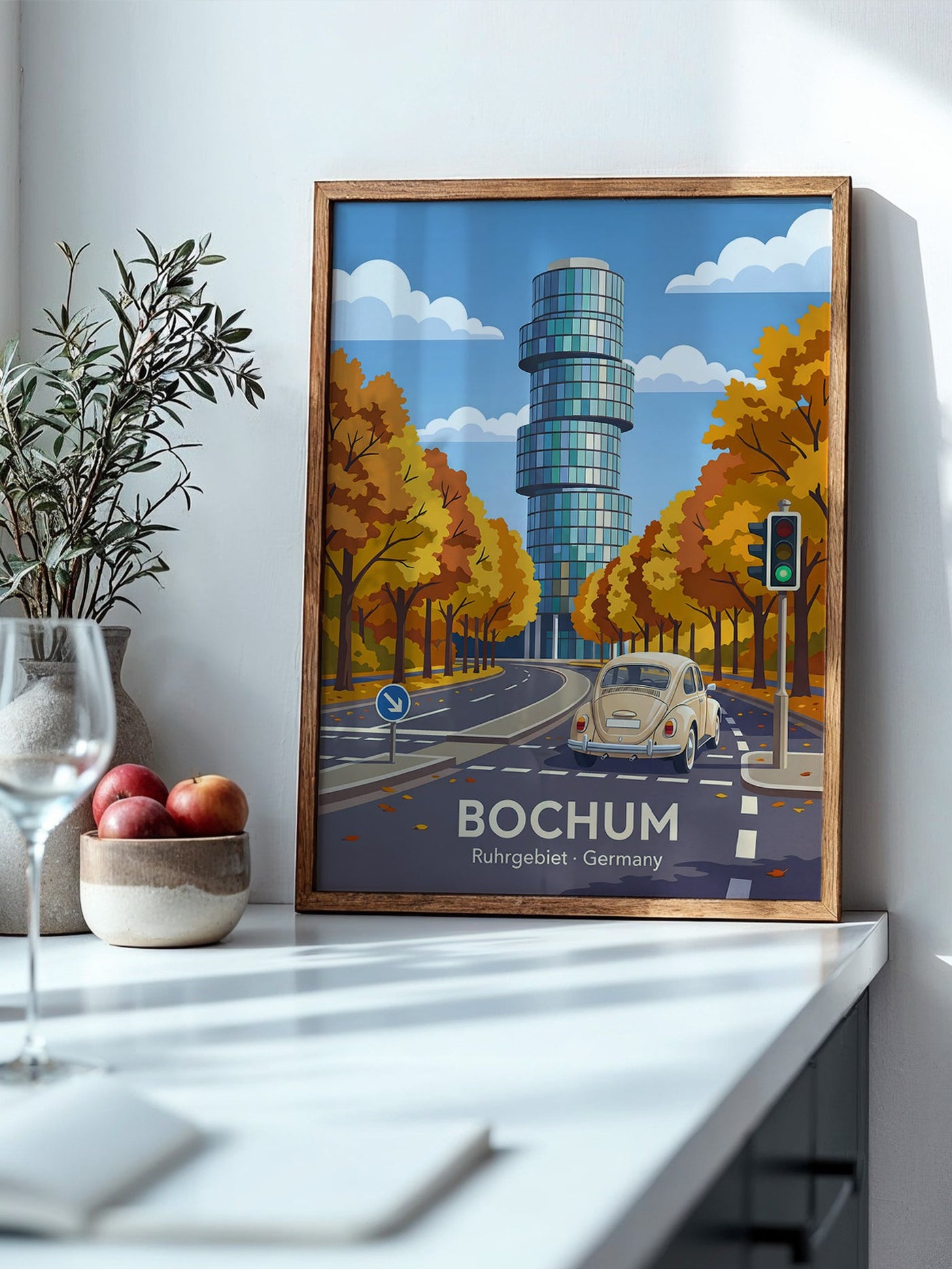 Bochum Herbst Turm Retro