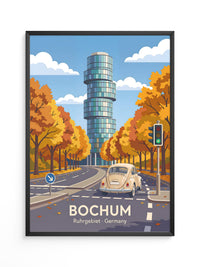 Bochum Herbst Turm Retro