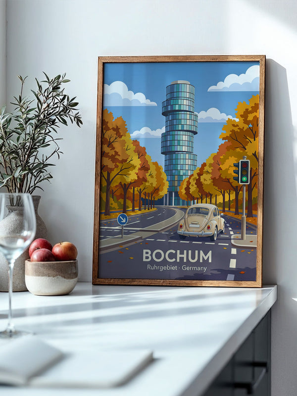 Bochum Herbst Turm Retro