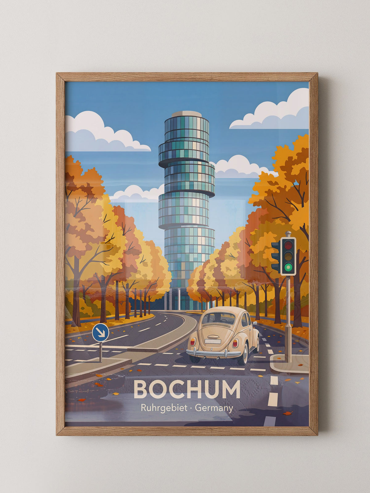 Bochum Herbst Turm Retro
