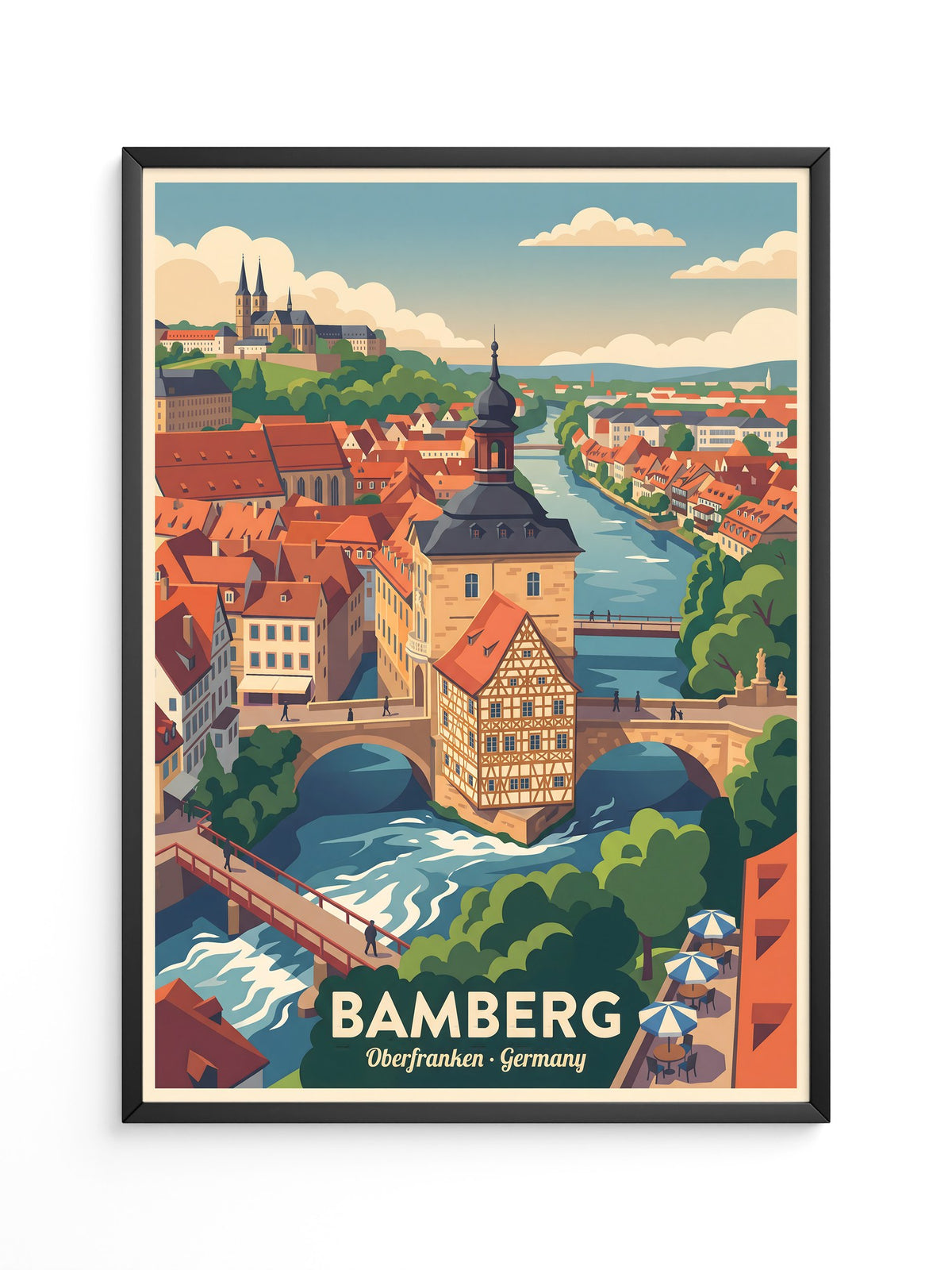 Bamberg Altstadt Brückenansicht