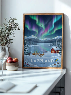 Lappland Polarlichter Winterlandschaft