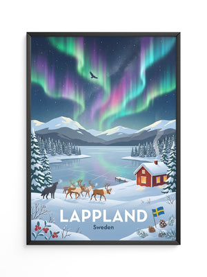 Lappland Polarlichter Winterlandschaft