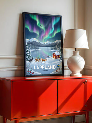 Lappland Polarlichter Winterlandschaft