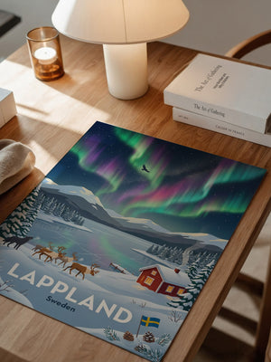 Lappland Polarlichter Winterlandschaft