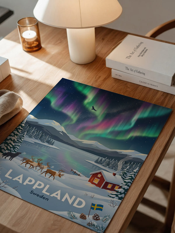 Lappland Polarlichter Winterlandschaft