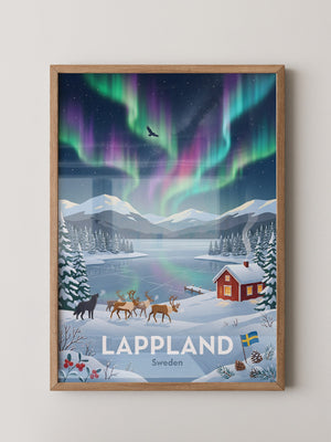 Lappland Polarlichter Winterlandschaft