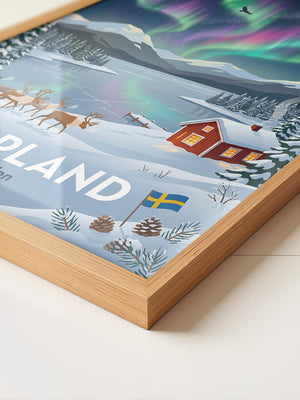 Lappland Polarlichter Winterlandschaft