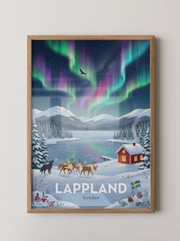 Lappland Polarlichter Winterlandschaft