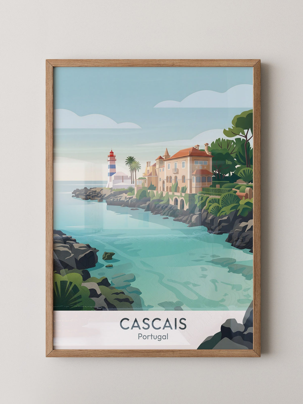 Küstenlandschaft Cascais Vintage Stil