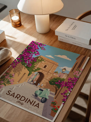Sardinien Vespa Blumenpracht